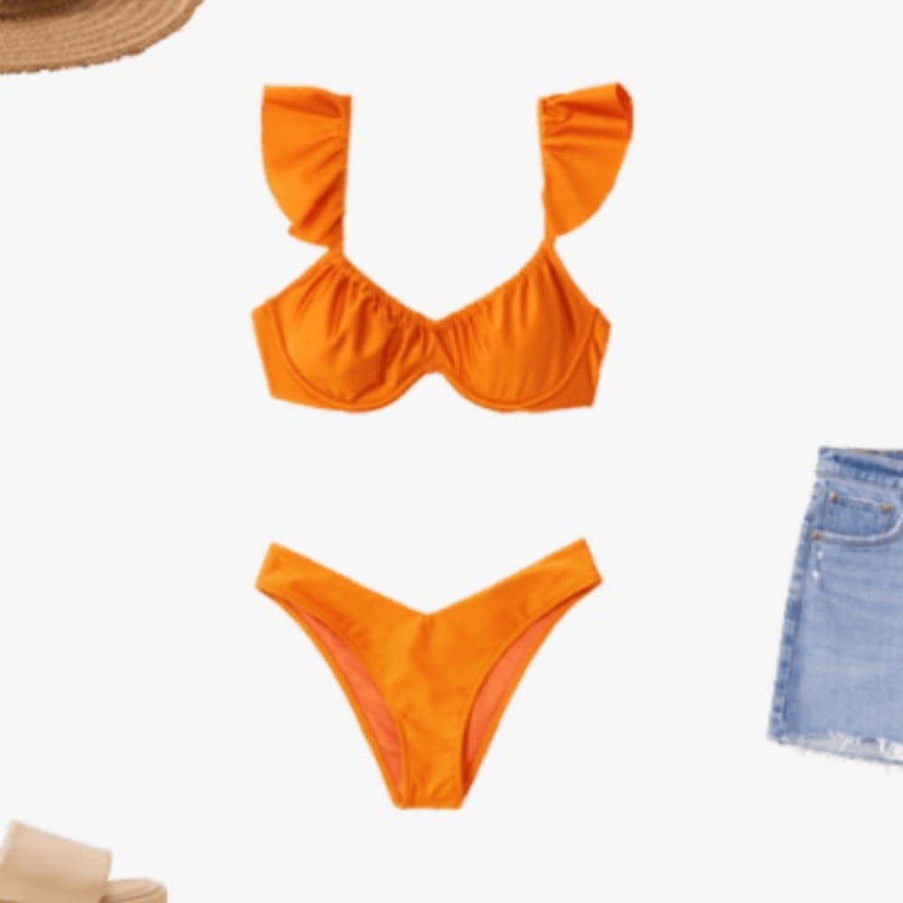Abercrombie Orange bikini Top & Bottom